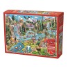 Puzzle 1000 pièces La Cascade Folle 44514 Cobble Hill