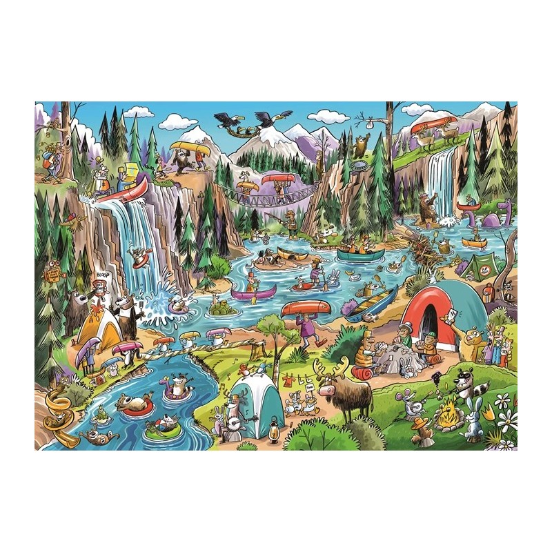 Puzzle 1000 pièces La Cascade Folle 44514 Cobble Hill