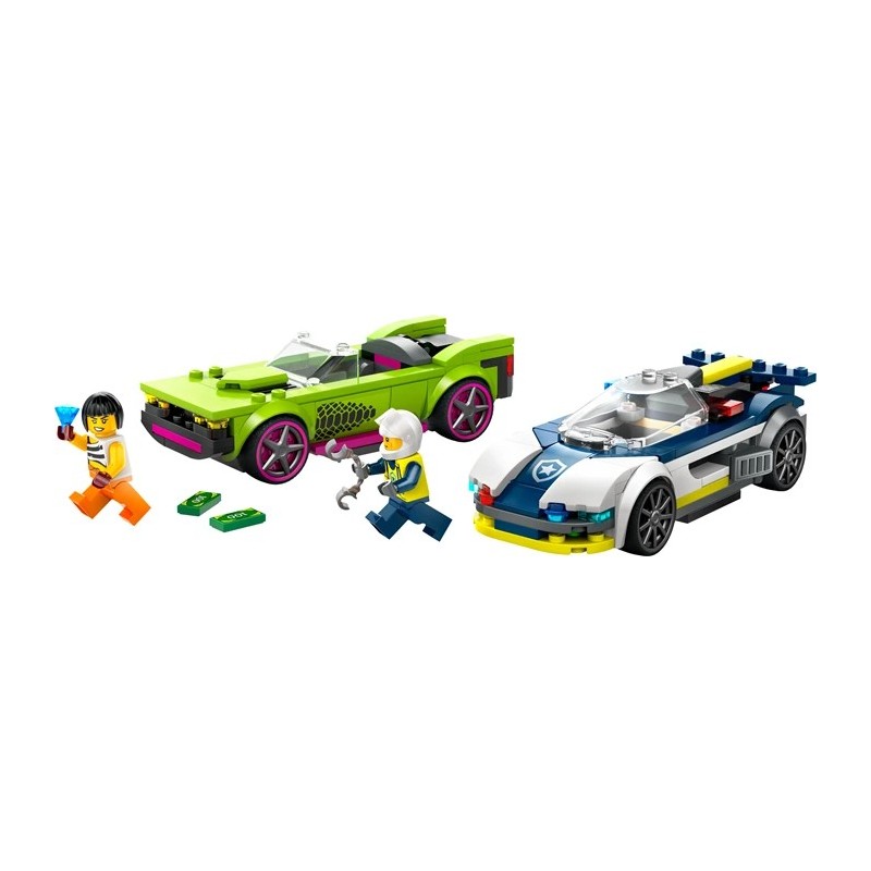 La Course-poursuite entre la Voiture de Police et la Super Voiture 60415 Lego City