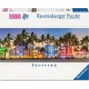 Puzzle 1000 pièces Lueur Nocturne sur Ocean Drive 12001710 Panorama Ravensburger