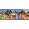 Puzzle 1000 pièces Lueur Nocturne sur Ocean Drive 12001710 Panorama Ravensburger