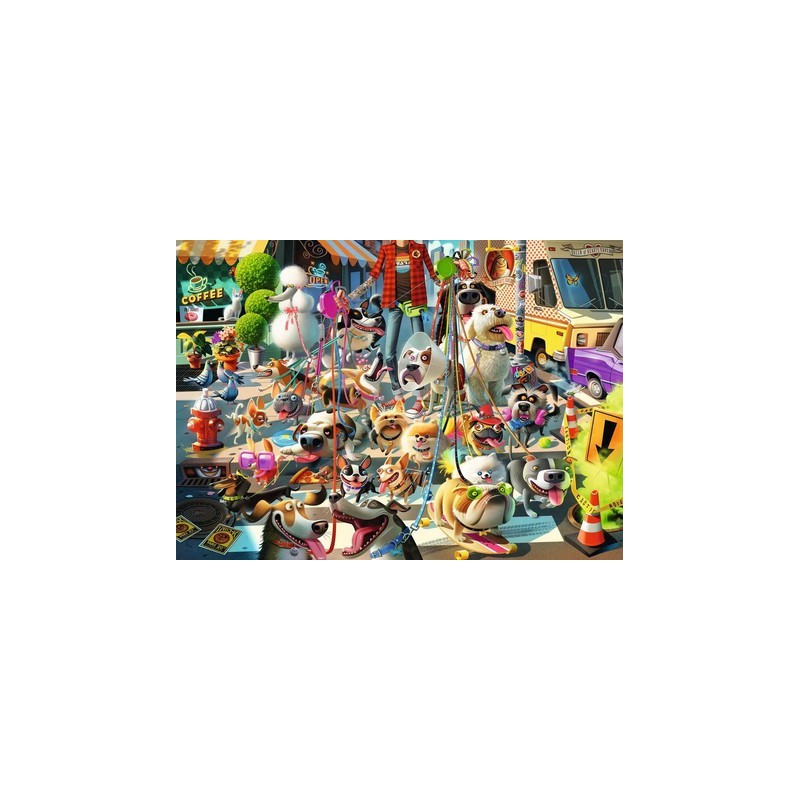 Puzzle 1000 pièces Fun Jobs Le Promeneur de Chien 12000876 Ravensburger