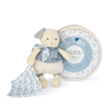 Peluche Chien cotton Bio avec Doudou bleu 3964 Doudou et Compagnie