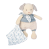 Peluche Chien cotton Bio avec Doudou bleu 3964 Doudou et Compagnie