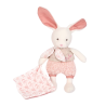 Peluche Lapin cotton Bio avec Doudou rose 3961 Doudou et Compagnie