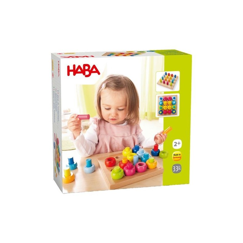 Jeu à enficher Anneaux multicolores 2202 Haba