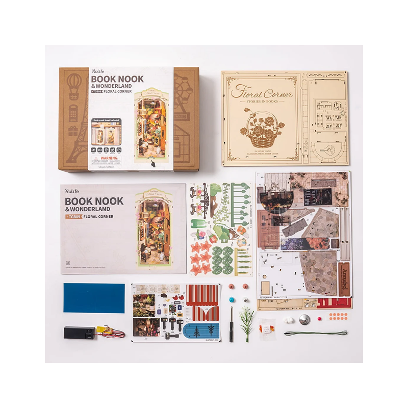 Maquette à construire Arcade Book Nook Floral Corner TGB09 Rolife