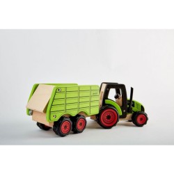 Tracteur en bois avec Remorque P3153 Pintoy